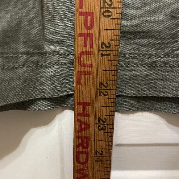 Liz Claiborne Womens 6 Khaki Utility Skirt Linen Cotton Blend Preppy - Picture 6 of 6